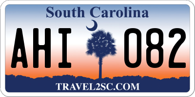 SC license plate AHI082