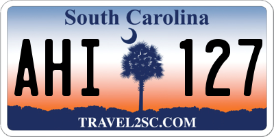 SC license plate AHI127