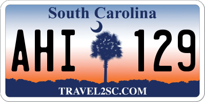 SC license plate AHI129