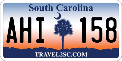 SC license plate AHI158