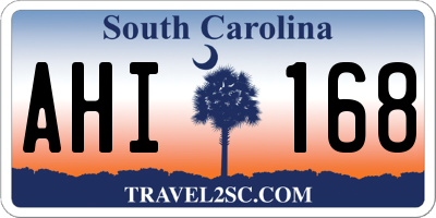 SC license plate AHI168