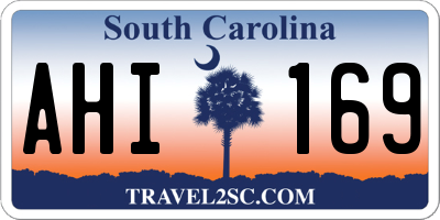 SC license plate AHI169