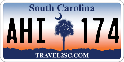SC license plate AHI174