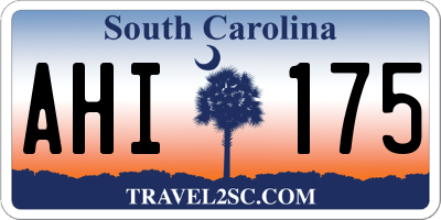 SC license plate AHI175