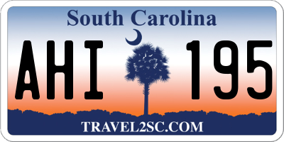 SC license plate AHI195