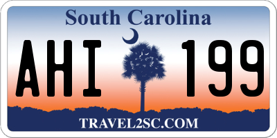 SC license plate AHI199