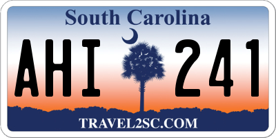 SC license plate AHI241