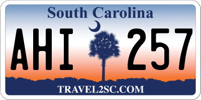 SC license plate AHI257