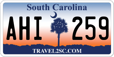 SC license plate AHI259