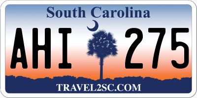 SC license plate AHI275