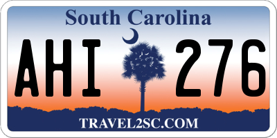 SC license plate AHI276