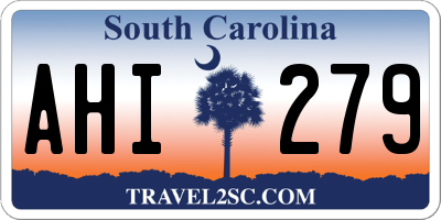 SC license plate AHI279