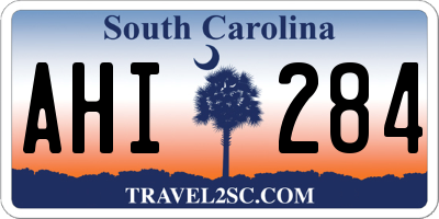 SC license plate AHI284