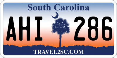 SC license plate AHI286