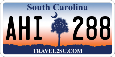 SC license plate AHI288