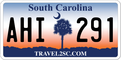 SC license plate AHI291