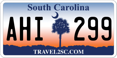 SC license plate AHI299