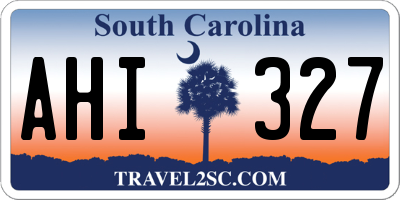 SC license plate AHI327