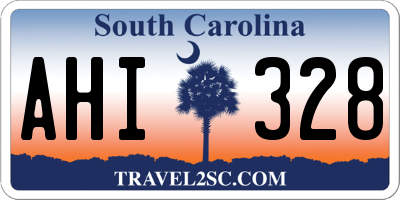 SC license plate AHI328