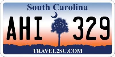SC license plate AHI329