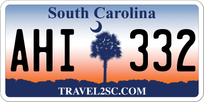 SC license plate AHI332