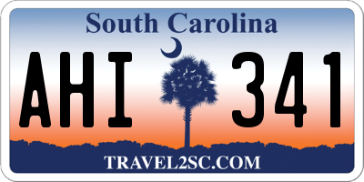 SC license plate AHI341