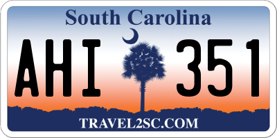 SC license plate AHI351