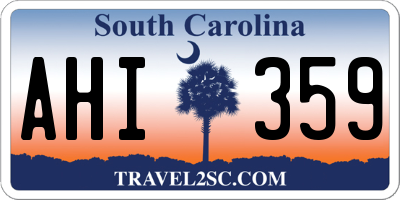 SC license plate AHI359