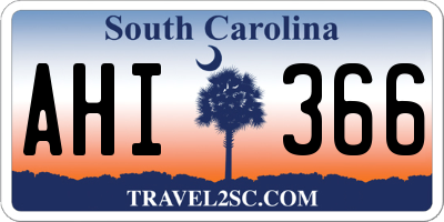 SC license plate AHI366