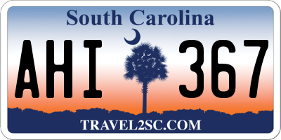 SC license plate AHI367