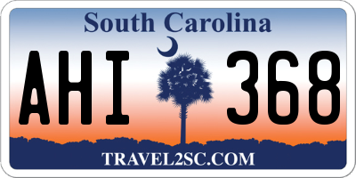 SC license plate AHI368