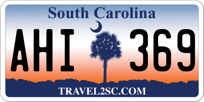 SC license plate AHI369