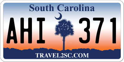 SC license plate AHI371