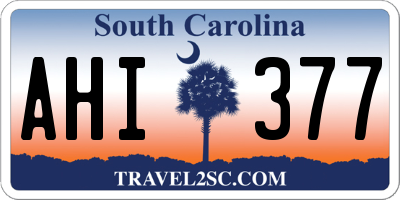 SC license plate AHI377