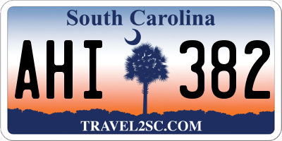 SC license plate AHI382