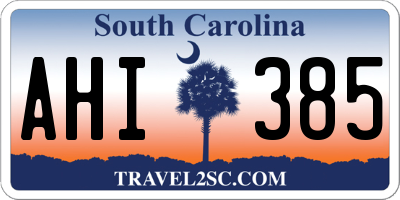 SC license plate AHI385