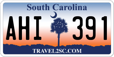 SC license plate AHI391