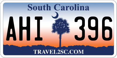 SC license plate AHI396