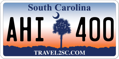 SC license plate AHI400