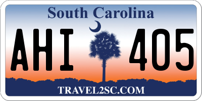 SC license plate AHI405