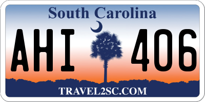 SC license plate AHI406
