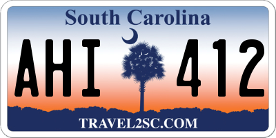 SC license plate AHI412
