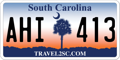SC license plate AHI413