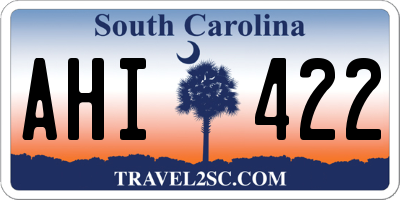 SC license plate AHI422