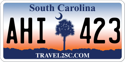 SC license plate AHI423
