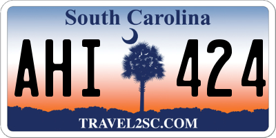 SC license plate AHI424