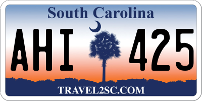 SC license plate AHI425