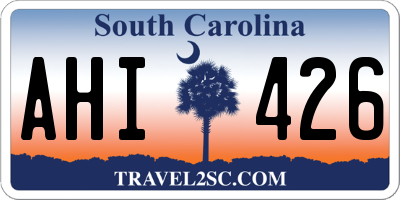 SC license plate AHI426