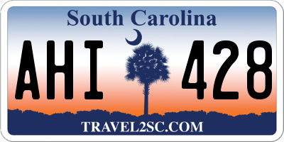 SC license plate AHI428