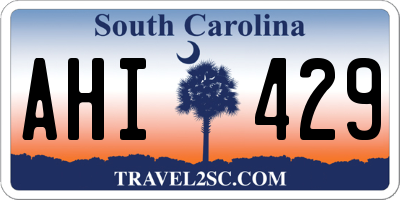 SC license plate AHI429
